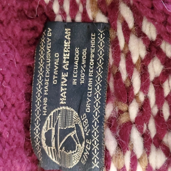 Native American hand made knit sweater size L - Picture 10 of 13